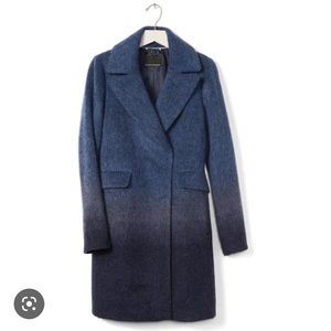 EUC blue ombré coat